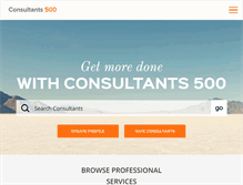 Tablet Screenshot of consultants500.com